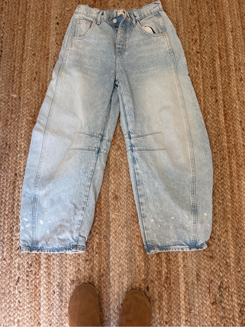Free People Light Wash Women's Barrel Jeans